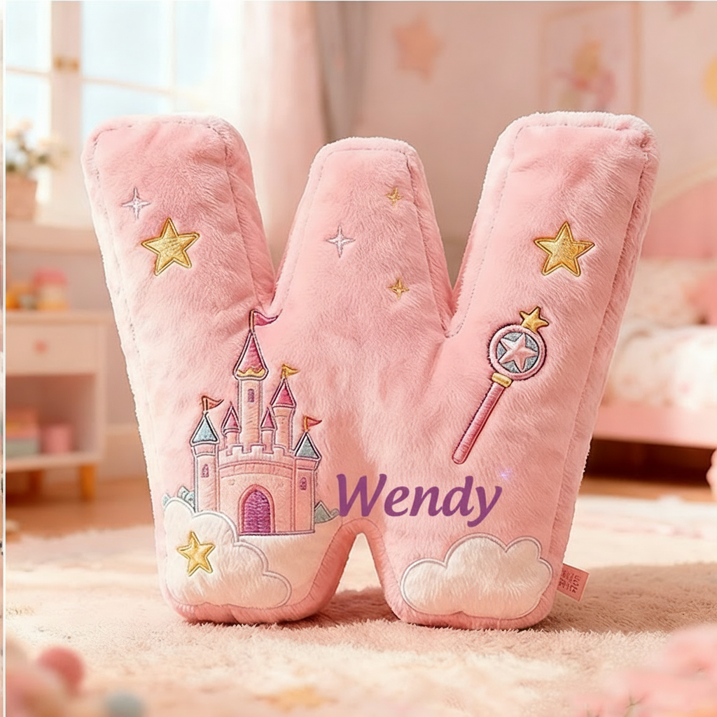 Personalized Colorful 26 Letters Graphic 3D Print Cute Christmas Gift Pillow Cut Magic Beautiful Letter Custom Pillow christmas Gift for Kids