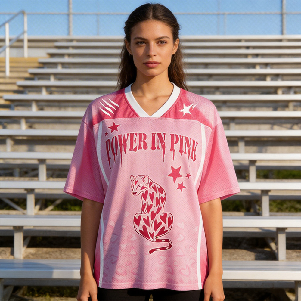 Personalized Pink Leopard Jersey – Custom Name and Number Cheer or Game Day Shirt