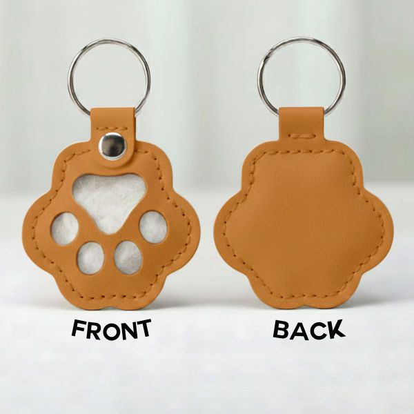 Personalized Pet Fur Keepsake Keychain I'm Always with You Dog Hair Memorial Holder Leather Pouch for Pet Loss Gift