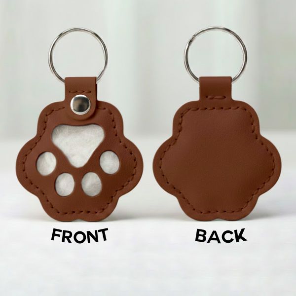 Personalized Pet Fur Keepsake Keychain I'm Always with You Dog Hair Memorial Holder Leather Pouch for Pet Loss Gift