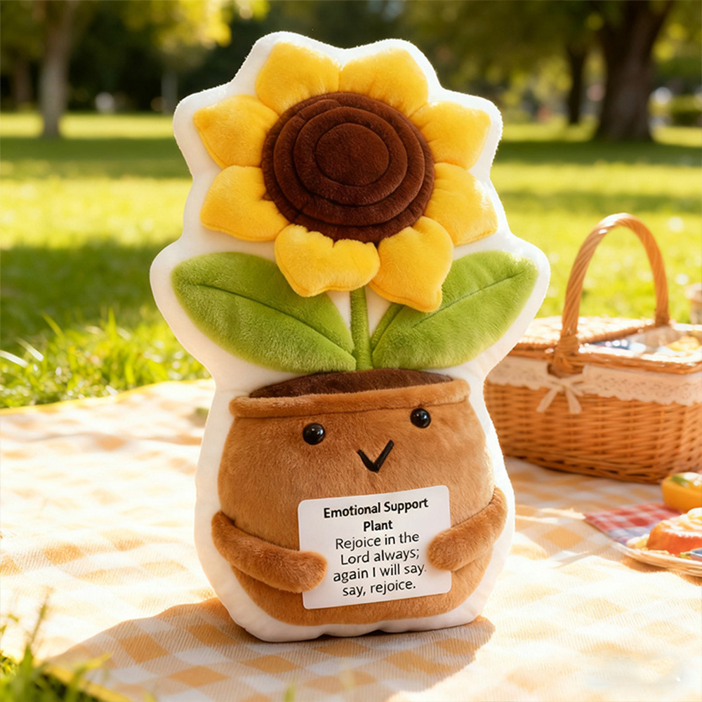 Personalized Positive Sunflower Pillow with Custom Bible Verse – 3D Print Home Decor, Emotional Support Plant-Inspired Christian Gift