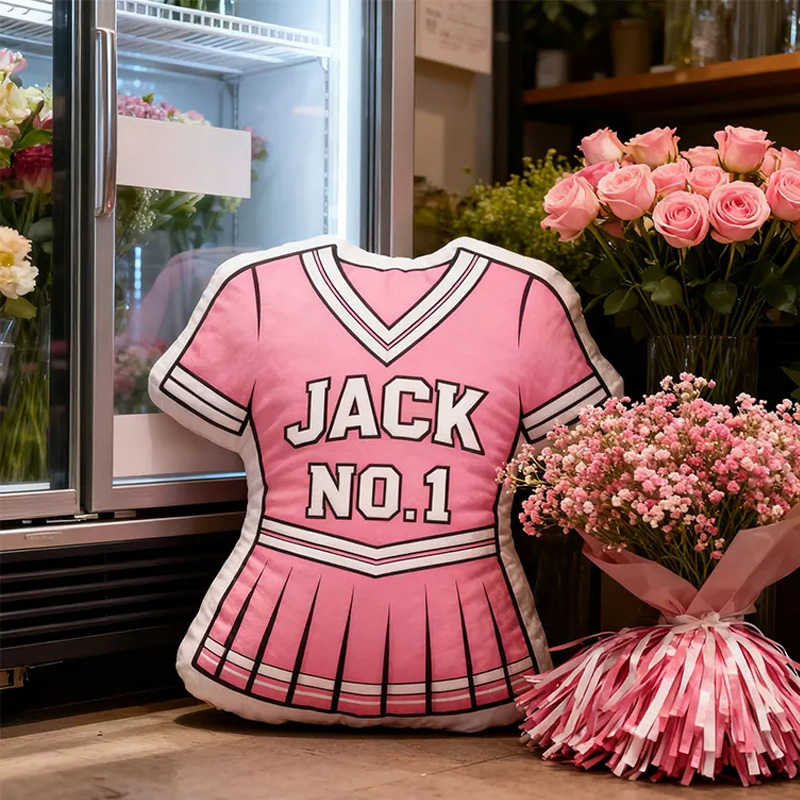 Personalized Cheerleading Uniform Pillow with Custom Name and Number Design