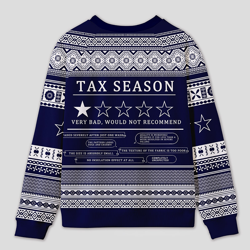 Personalized One Star Review Funny Ugly Sweater Office Holiday Party Gift for Accountants