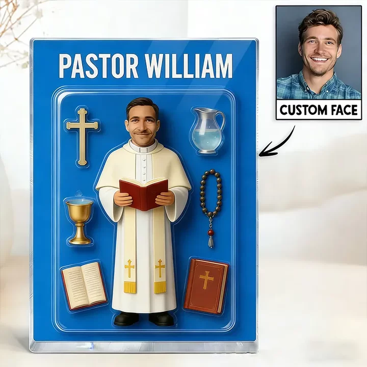 Personalized to our Pastor Acrylic Block with Custom Name and Photo Religious Gift Christian Gift Pastor Appreciation Gift for Pastor