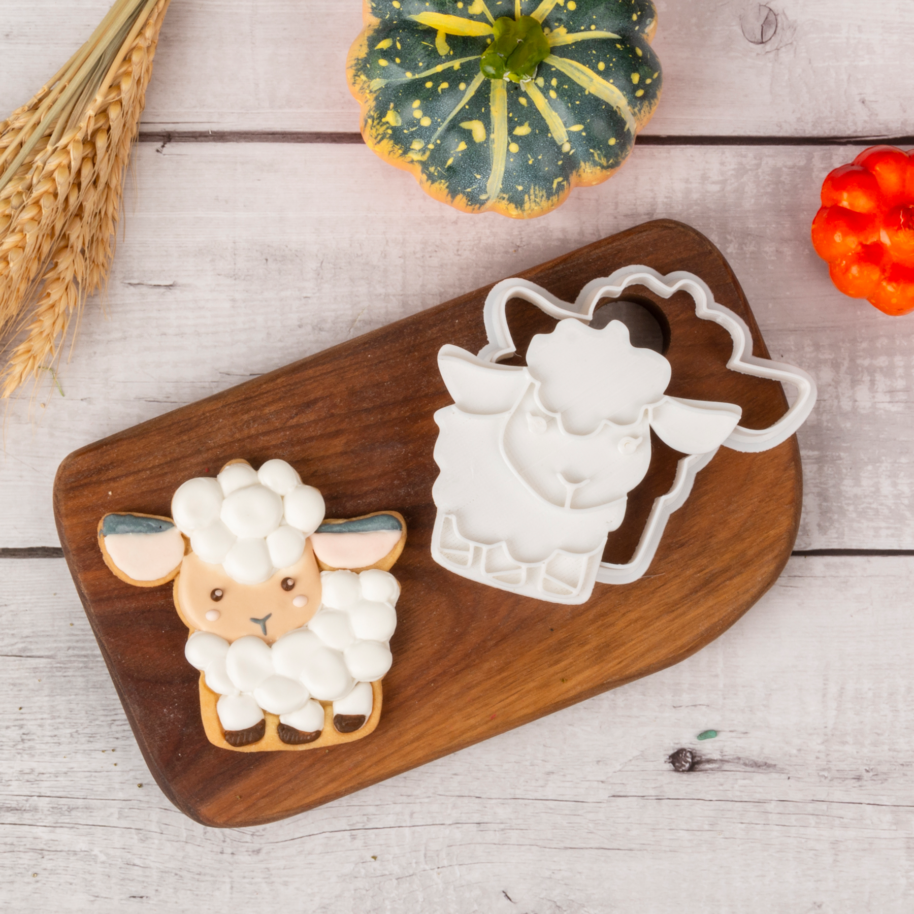 Cow Sheep Rooster Hen Chickens Rabbit Goose Cookie Cutters Cookie Stamp Cookie Molds Home Cookie Cutters
