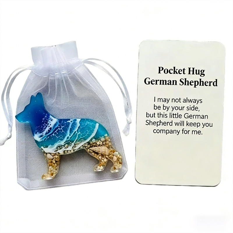 Ocean-themed Dachshund Ornament Pocket Hug Gift Long-Distance Relationship Gift Highland Cow Owl Dolphin Ornament