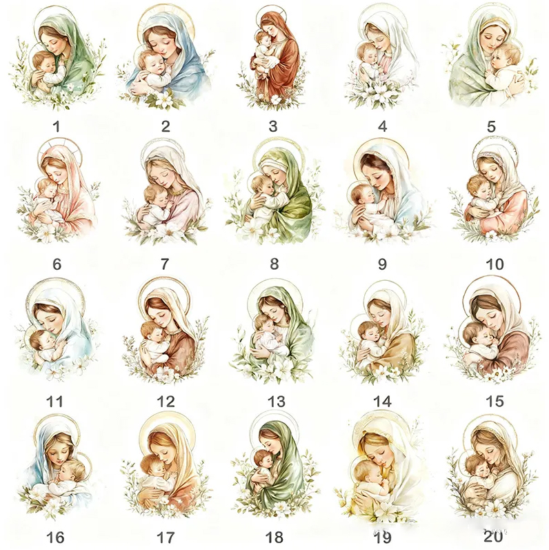 Personalized Virgin Mary Throw Pillow with Birthflower and Name Home Decor Religious Pillow Catholic Gift Faith Gift Beautiful Pillow