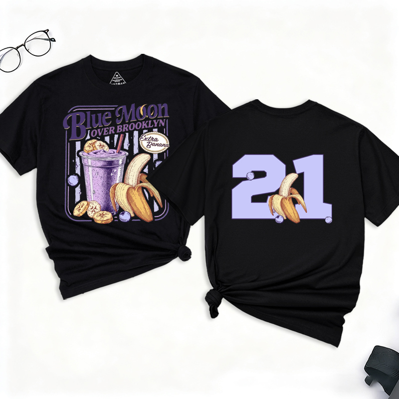 Personalized Blue Moon Over Brooklyn T-Shirt TV Inspired Shirt Extra Banana Smoothie Graphic Fans Gift