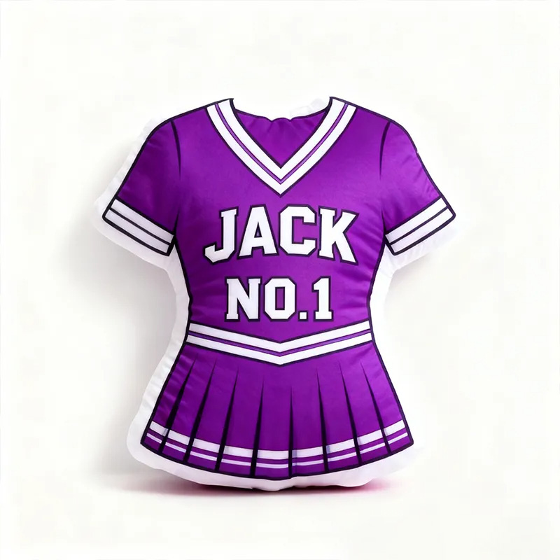 Personalized Cheerleading Uniform Pillow with Custom Name and Number Design
