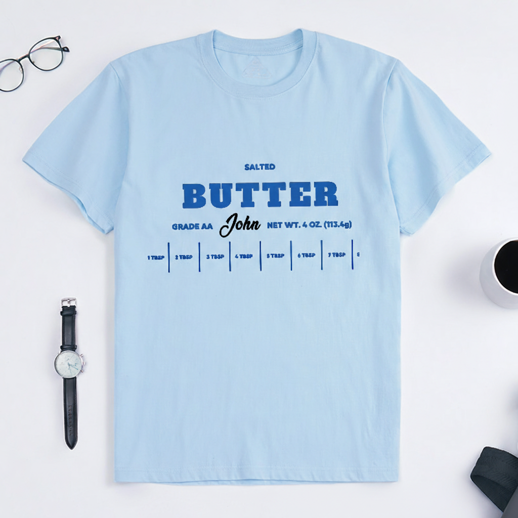 Personalized Salted Butter Classic T-Shirts Funny Baking Baker Gift Salted Foodie Gift