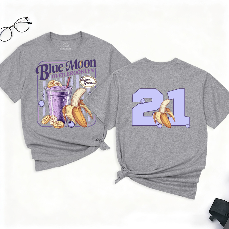 Personalized Blue Moon Over Brooklyn T-Shirt TV Inspired Shirt Extra Banana Smoothie Graphic Fans Gift