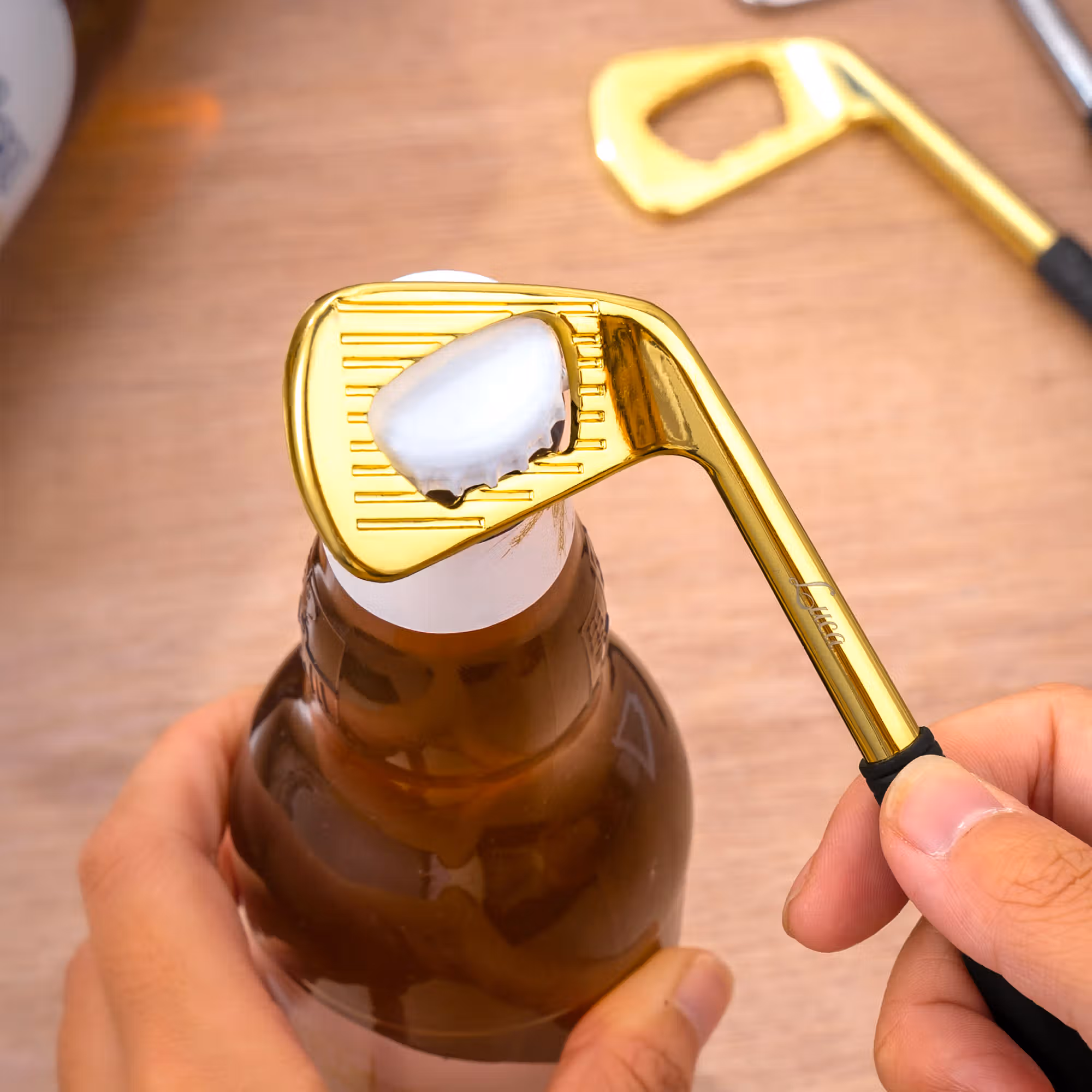 Personalized Golf Club Bottle Opener with Engraved Name Bar Accessory Bachelor Party Birthday Gift for Golf Lovers Drinking Enthusiasts