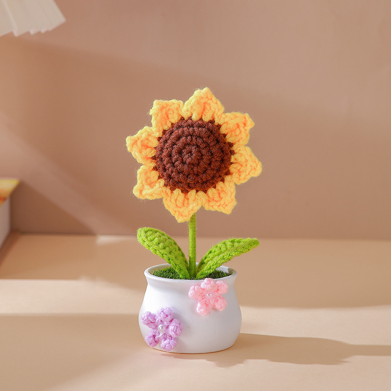 Handmade Flower Pots Thanks Gift Heartwarming Gift Small Flower Pots with Flowers Gift for Mom Teacher Her
