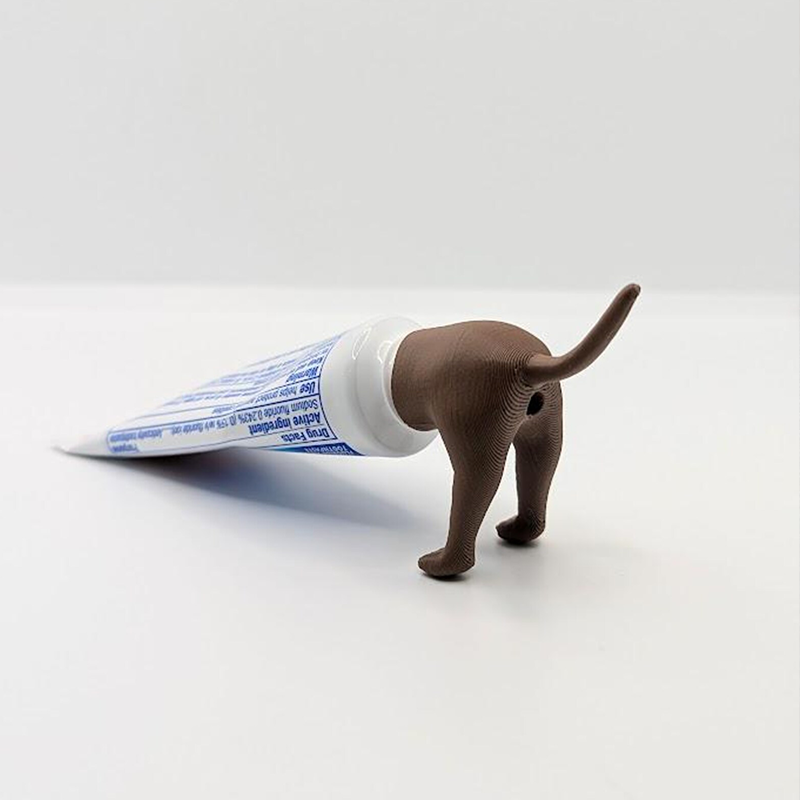 Personalized 3D Printed Dog Butt Toothpaste Pooper Top Quirky Gag Gift Funny Dog Butt Toothpaste Pooper Gift for Him 