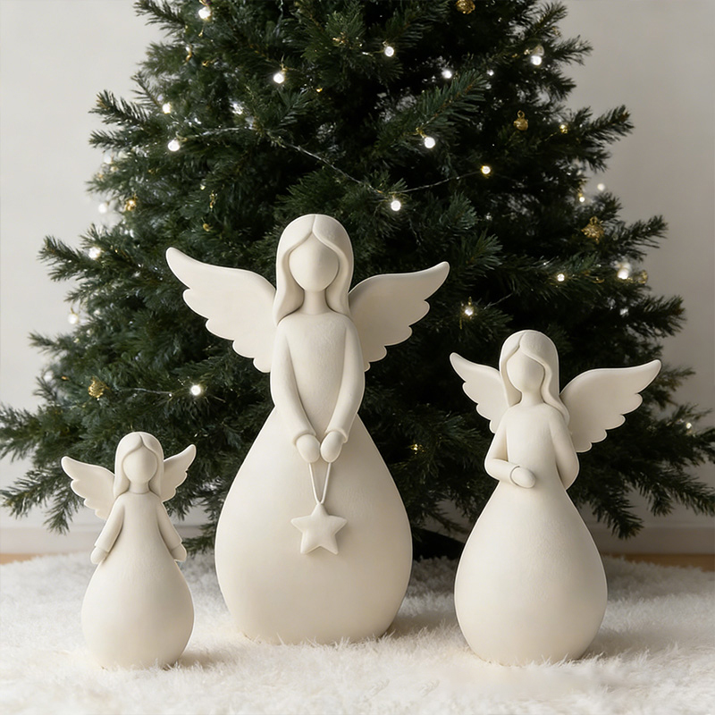 Personalized Angel Set 3D Printed Home Decor Spiritual Gift Prayer Space Gift Religious Home Decor for her