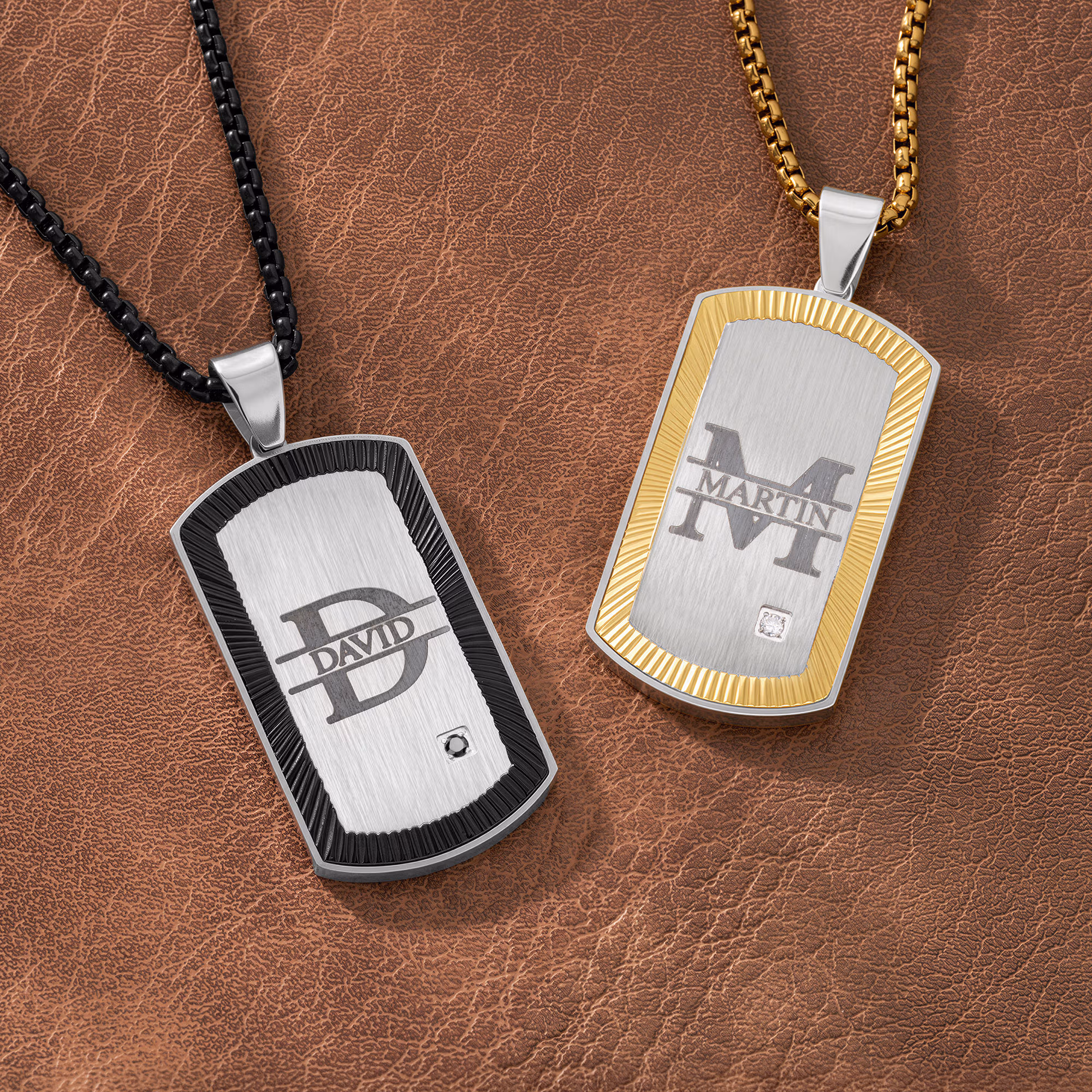 Personalized Initial Dog Tag Necklace with Engraved Name and Text Daily Wear Anniversary Birthday Gift for Men