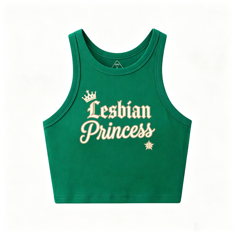 Personalized Lesbian Princess Crop Tank Top Lesbian Pride Tank Top Lesbian Aesthetic  Tank Pride Shirt  Lesbian Pride Month Tank