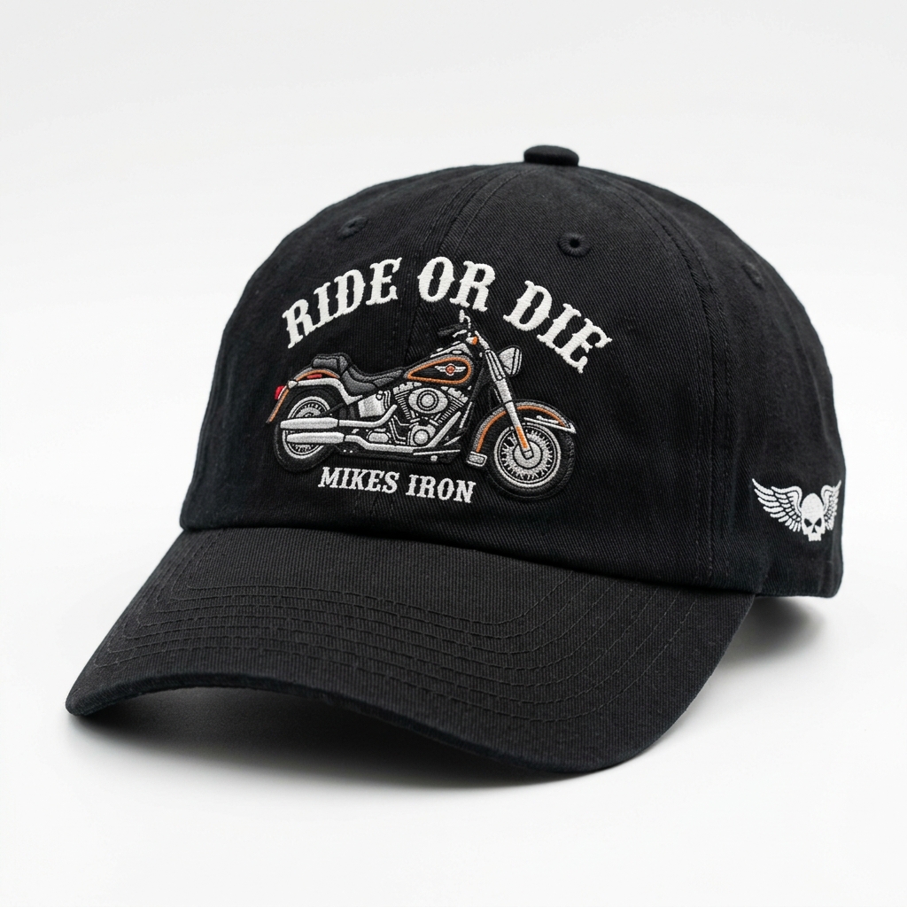 Personalized Ride Or Die Motorcycle Embroidered Adjustable Baseball Cap