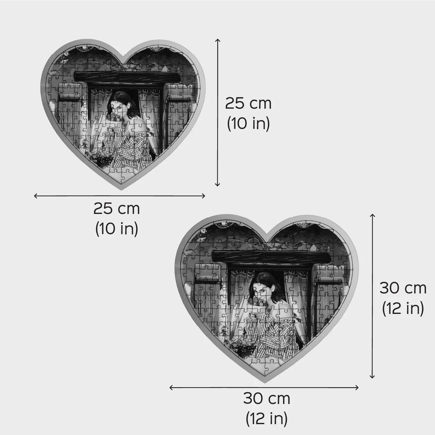 Personalized Heart Photo Wooden Puzzle Custom Couple Portrait Engraved Jigsaw Perfect for Anniversary Wedding or Valentine Gift