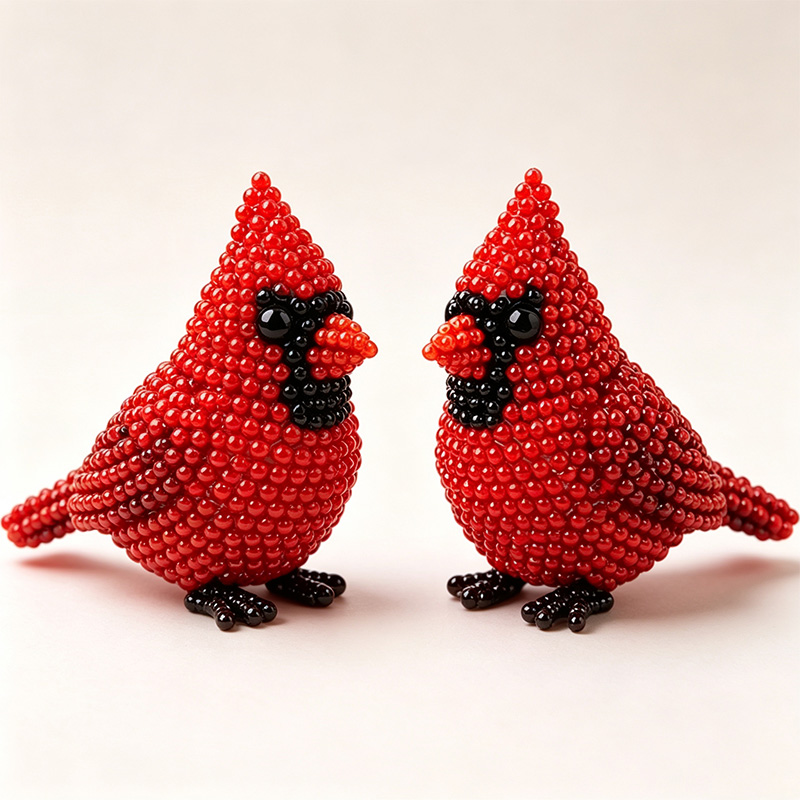 Personalized DIY Bead Bird Handmade Beading Kit Cute Animal Ornament Craft Gift For Adults Bird Lover Home Decor