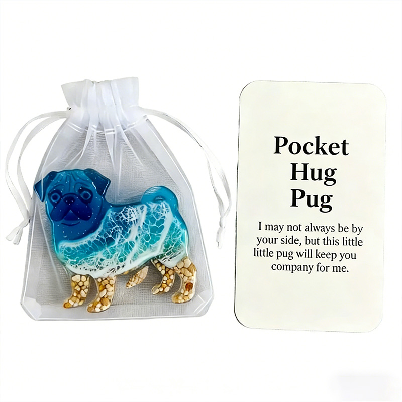 Ocean-themed Dachshund Ornament Pocket Hug Gift Long-Distance Relationship Gift Highland Cow Owl Dolphin Ornament