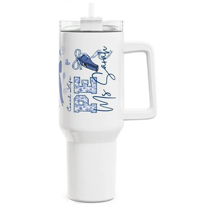 Personalized Fitness Tumbler Physical Education Teacher Gift Custom Travel Cup End of School Gift Quencher for Sport Teacher Gift for Gym Lovers