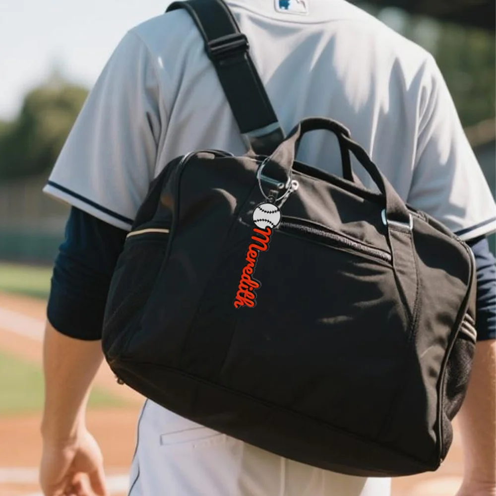Personalized 3D Printed Softball Keychain Featuring Custom Name
