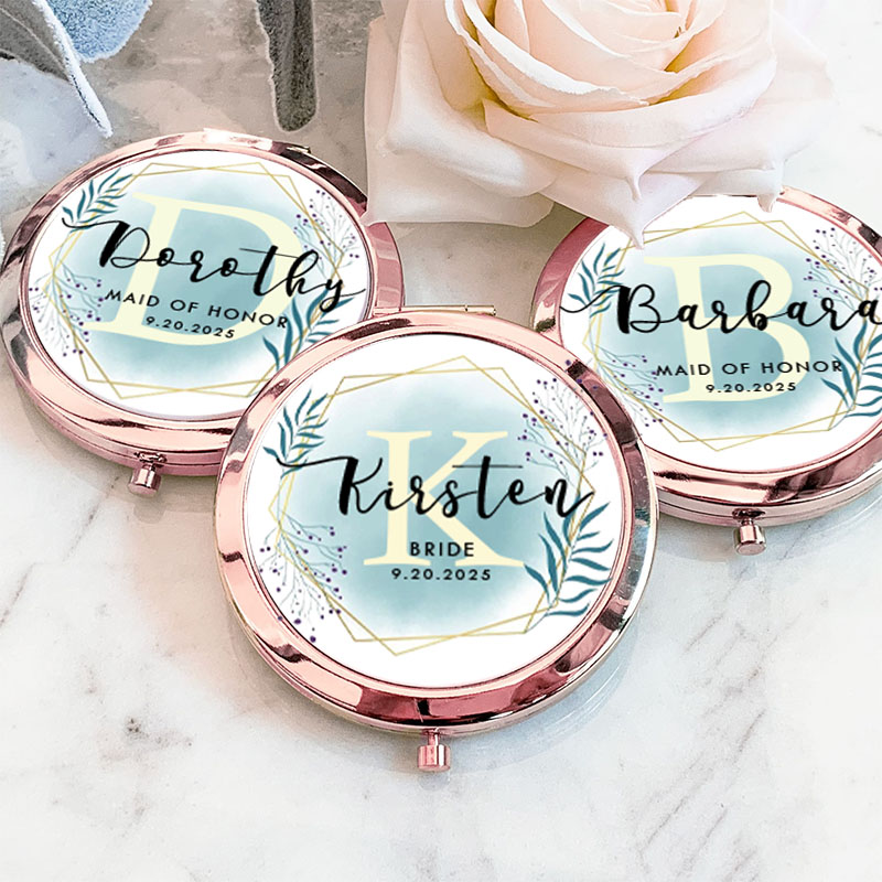 Personalized Bridesmaid Mirror Custom Bride Name Compact Mirror Bachelorette Party Mirror Bridesmaid Proposal Bridal Shower Gift