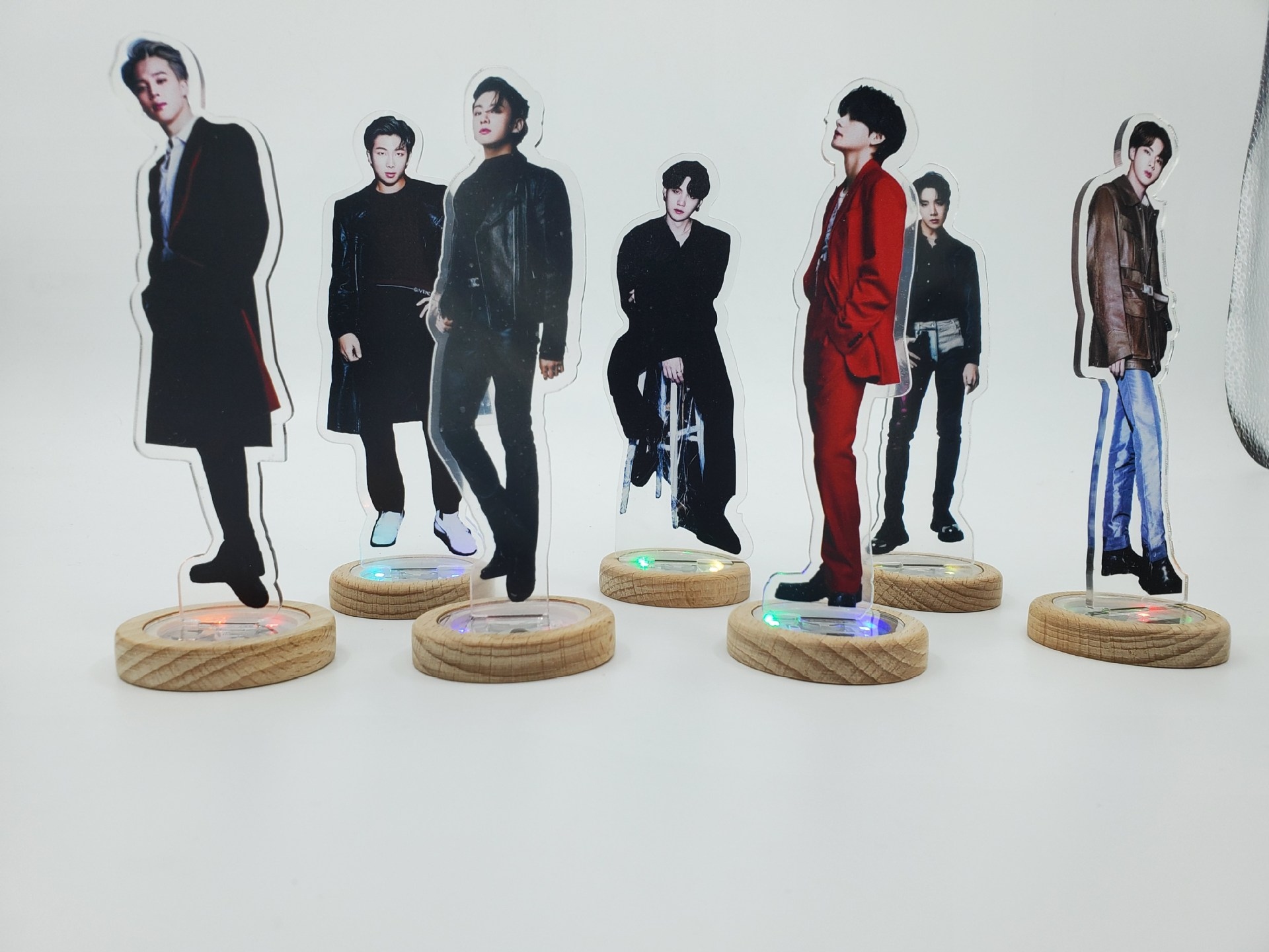 Personalized Kpop Vinyl Record 360° Rotating Acrylic Standee ARMY Desk Decor