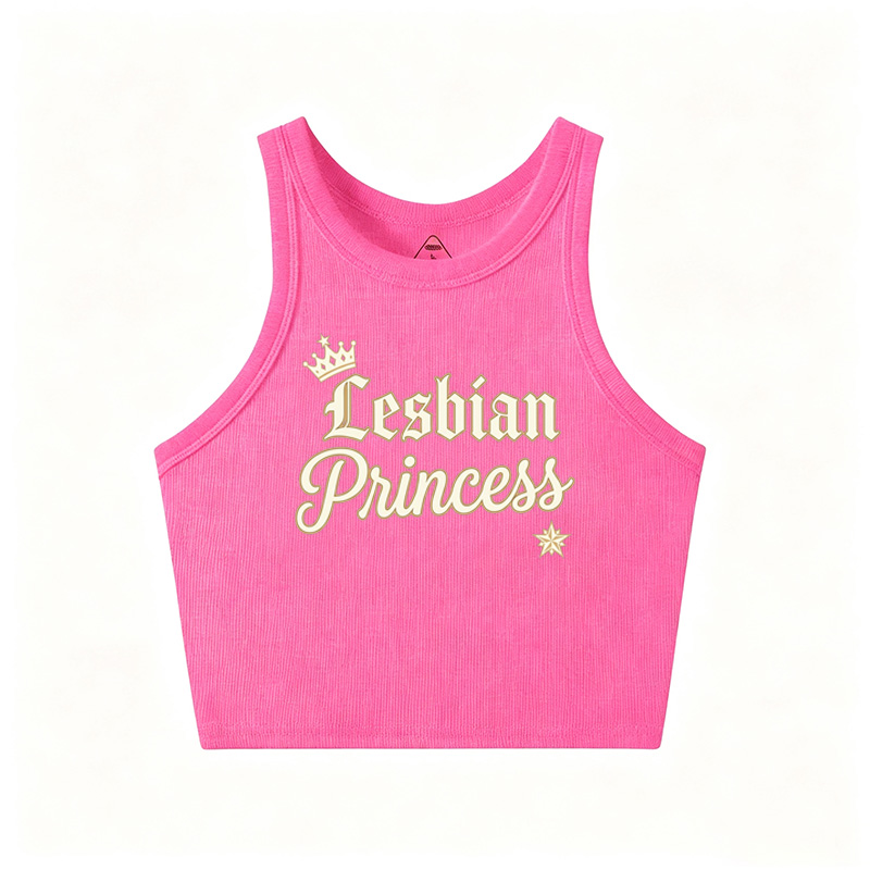 Personalized Lesbian Princess Crop Tank Top Lesbian Pride Tank Top Lesbian Aesthetic  Tank Pride Shirt  Lesbian Pride Month Tank