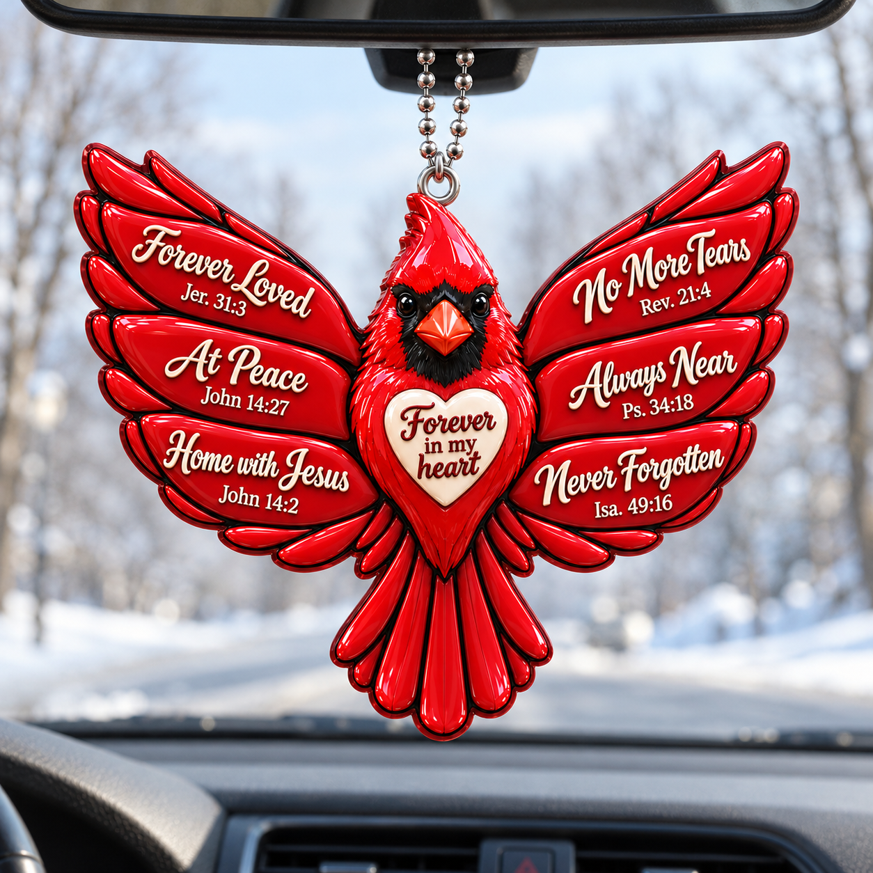 Personalized Memorial Text 2D Flat Acrylic Ornament – Bible Verse Sympathy Gift For Loss