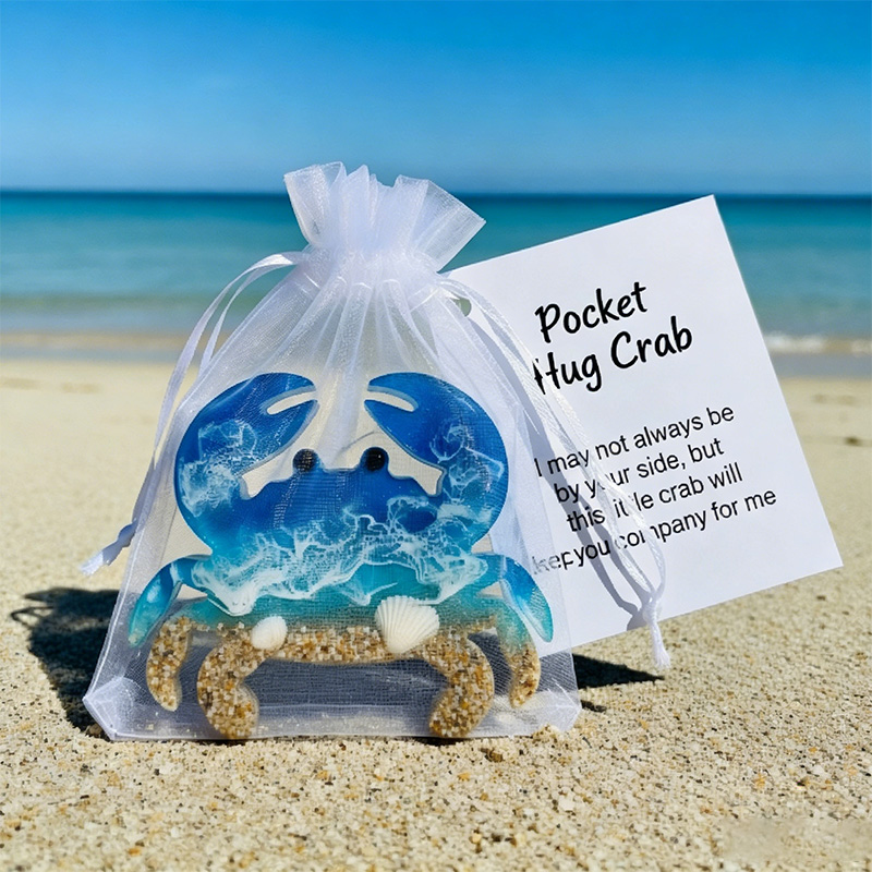 Ocean-themed Dachshund Ornament Pocket Hug Gift Long-Distance Relationship Gift Highland Cow Owl Dolphin Ornament