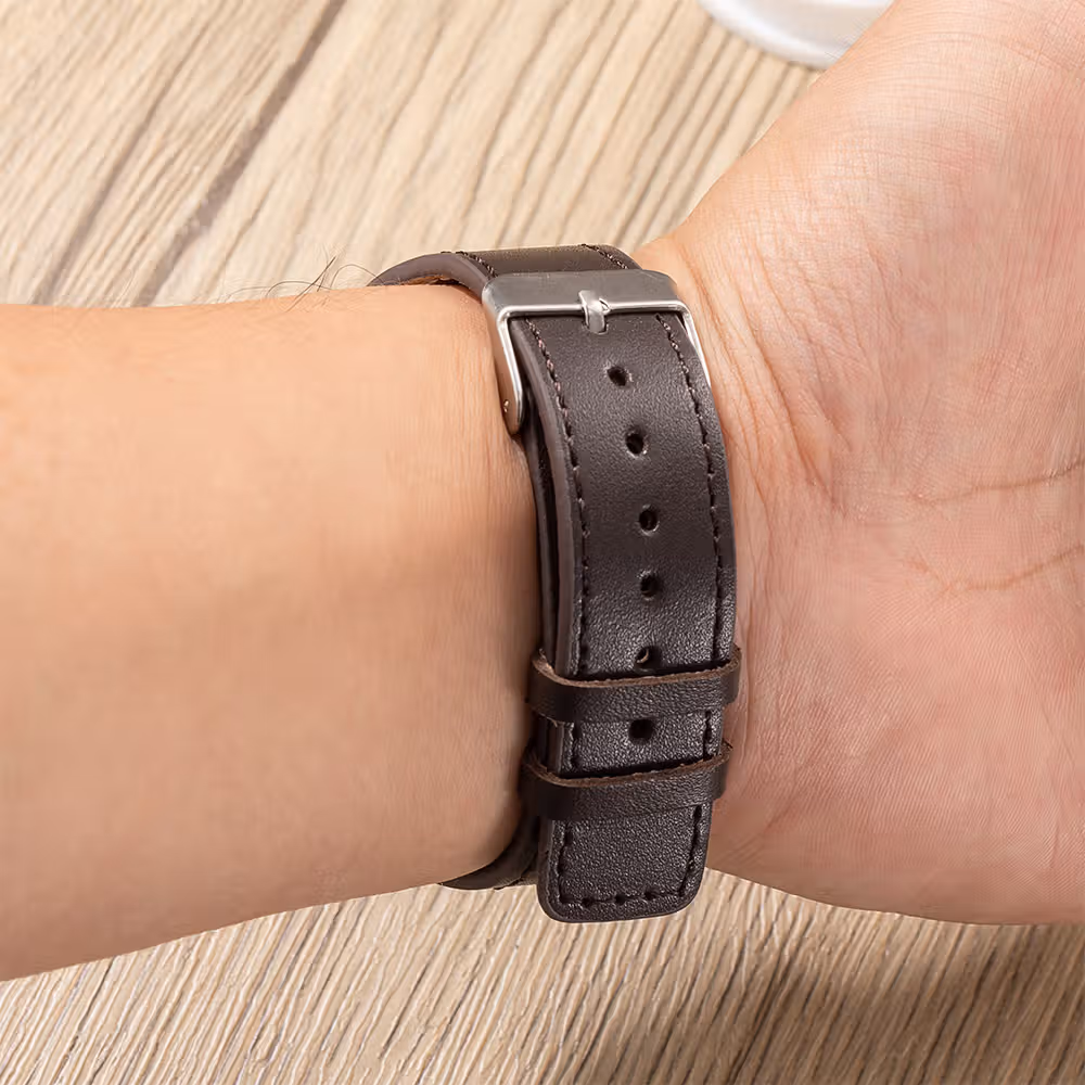 Personalized Adjustable Leather Emergency Medical Alert Bracelet with Engraved Text Gift for Man or Woman