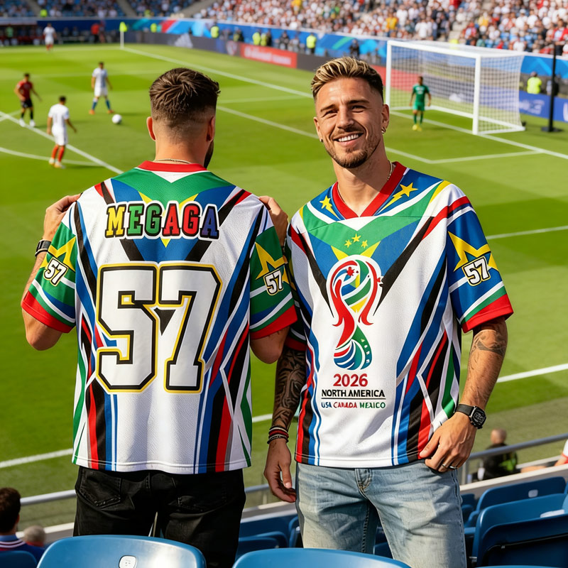 Personalized Football Mesh Jersey Colorful Sport Graphic Style Custom Name and Number for Football Fans