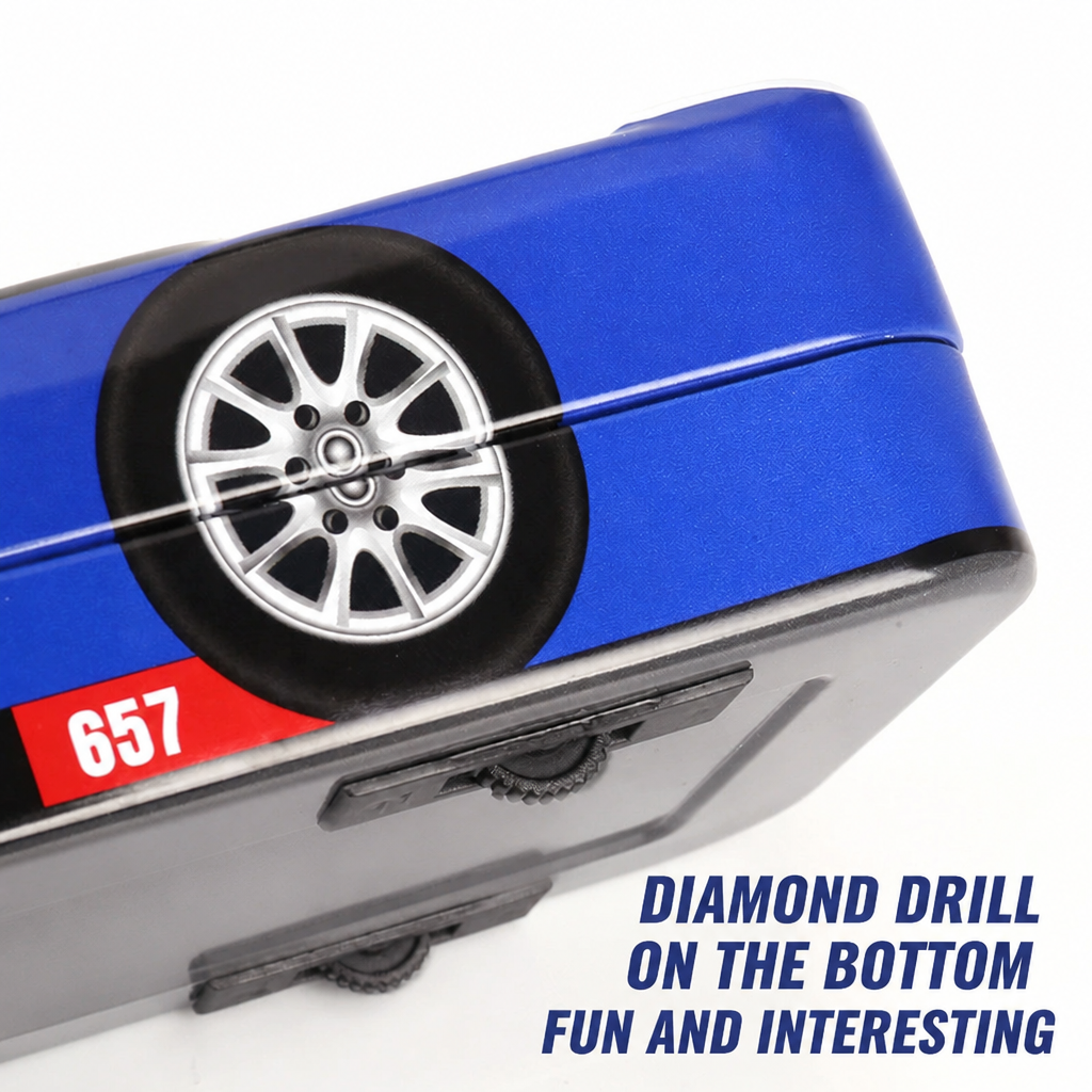 Cool Convertible Race Car Metal Pencil Case Large Double Layer Stationery Box Perfect Gift For Boys First Day At School