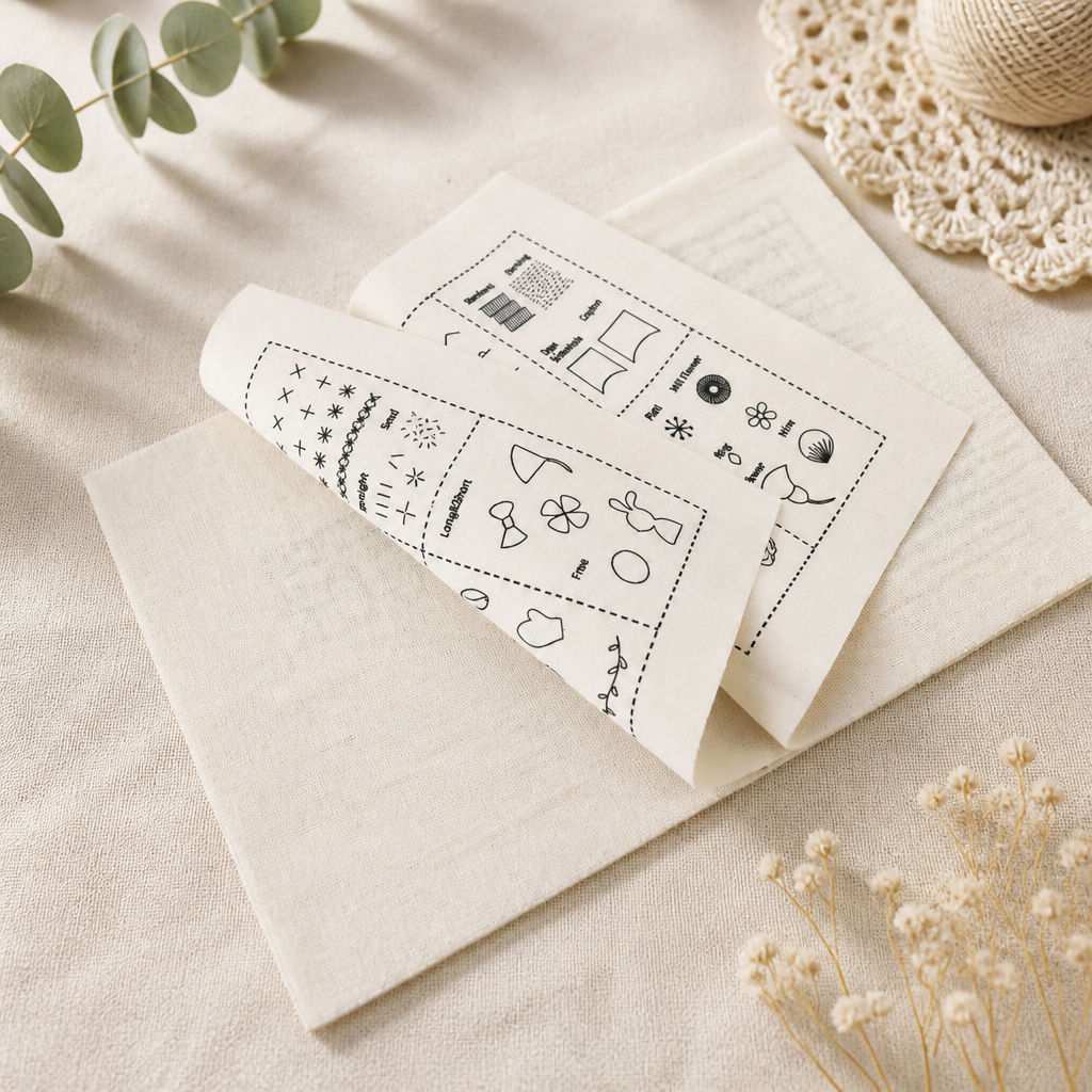 Beginner Embroidery Stitch Practice Book Complete Kit, DIY Hand Embroidery Starter Set, Backing Fabric & Embroidery Tools