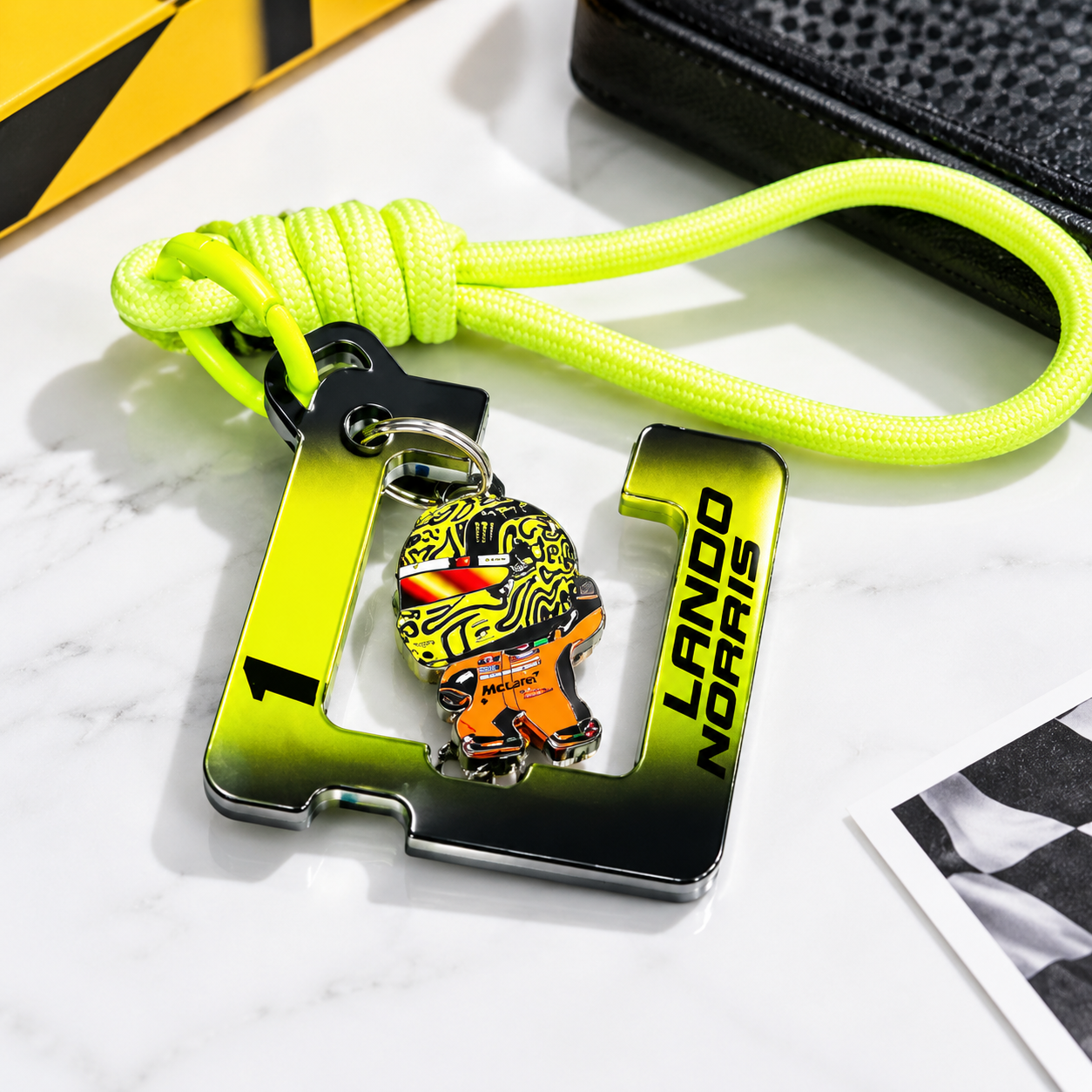 F1 Driver Acrylic Keychain, Racing Helmet Charm Key Ring, F1 Fan Collectible Key Accessory for Backpack & Keys