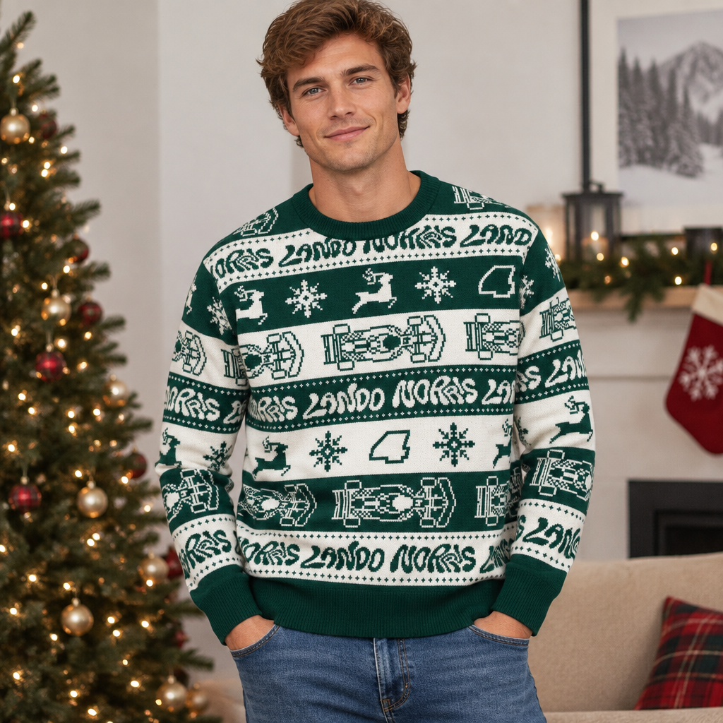 F1 Driver Ugly Christmas Sweater  F1 Racing Christmas Jumper, Multiple Drivers Option, Formula 1 Fan Gift, Holiday Knit Sweater