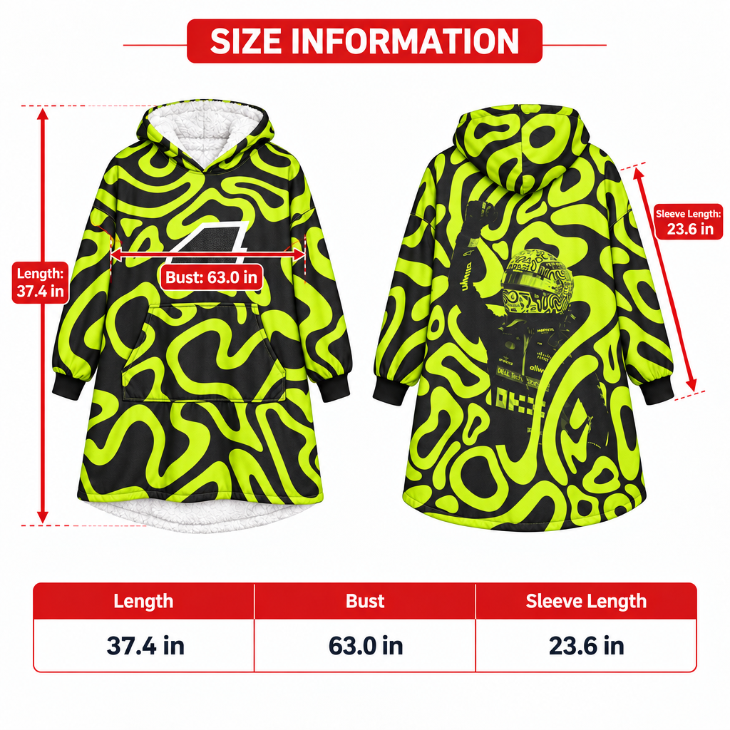 F1 Oversized Blanket Hoodie Oversized Hoodie Blanket, All Over Print Wearable Throw Blanket, Multi Designs, Gift for f1 Lovers