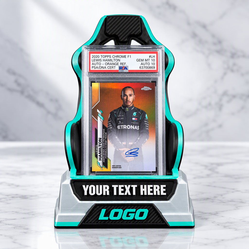 Formula 1 Racing Seat Style Card Display Stand, Compatible with Standard PSA Graded Slabs & Racing Trading Cards