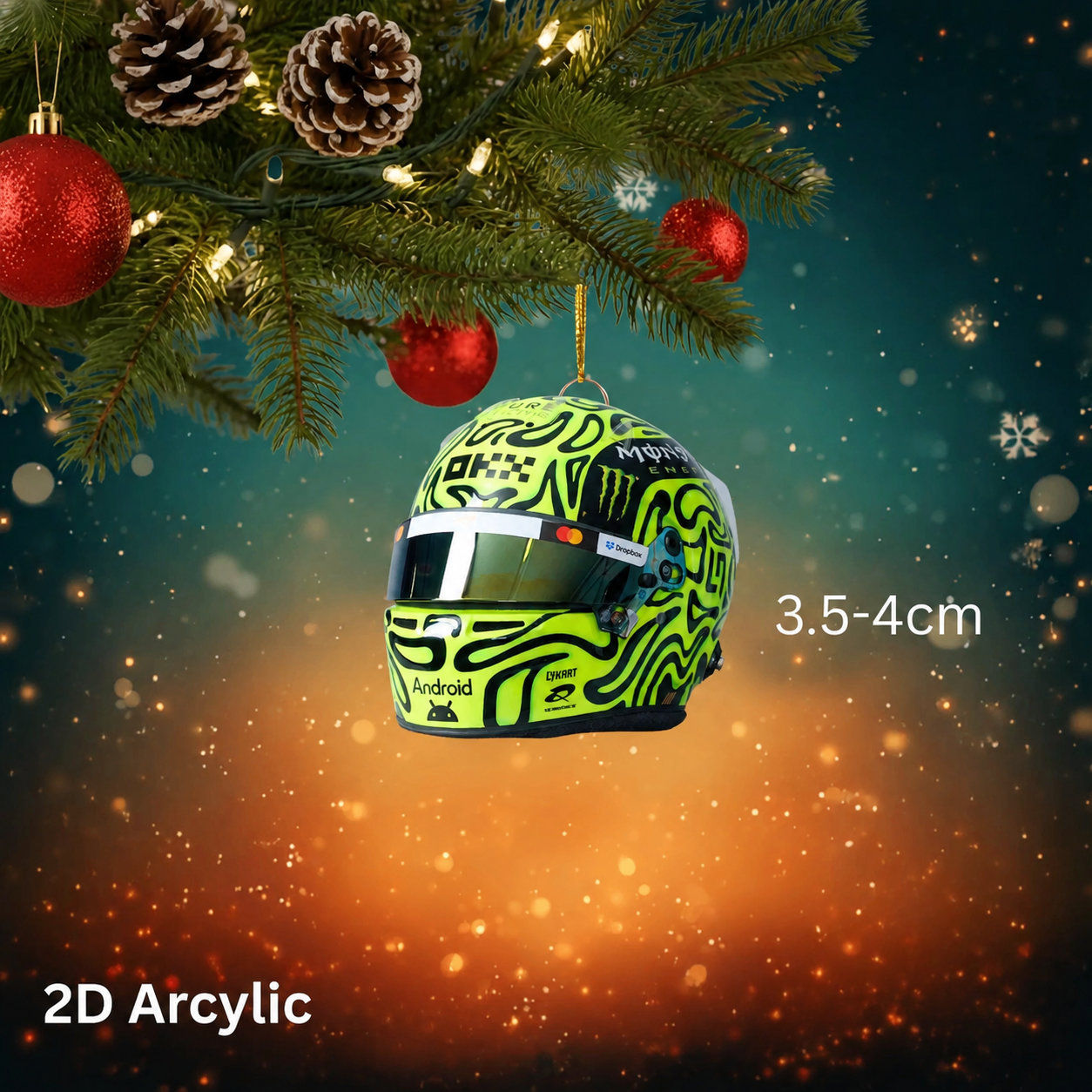2026 Racing Helmet Advent Calendar, 24 Day Motorsport Christmas Countdown, Race Car Fan Ornament Gift