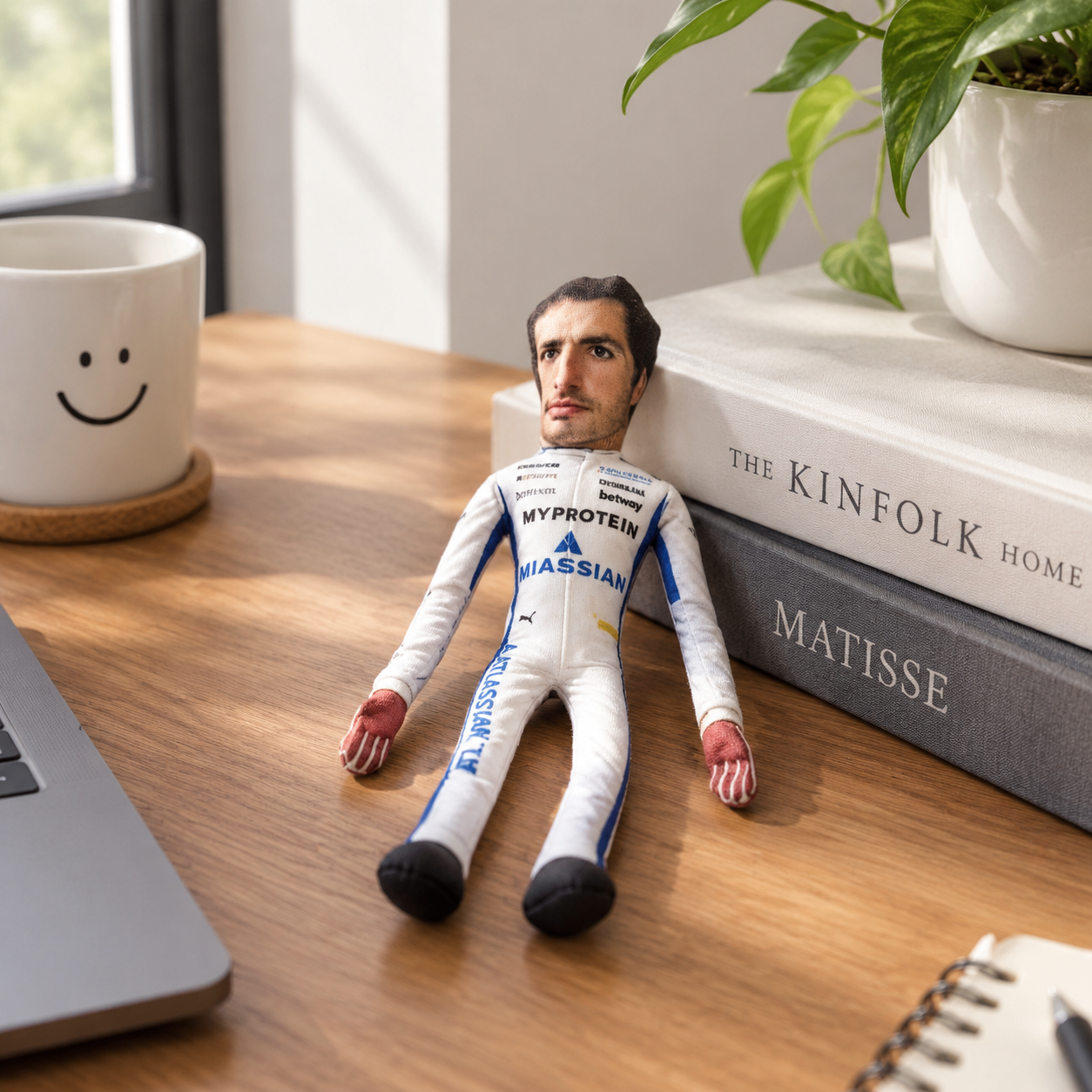 Formula 1 Racer Printed Fabric Plush Doll, Collectible Stuffed Toy, Fun Home Display Collectible Souvenir for F1 Enthusiasts