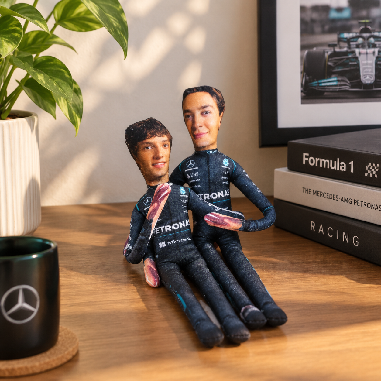Formula 1 Racer Printed Fabric Plush Doll, Collectible Stuffed Toy, Fun Home Display Collectible Souvenir for F1 Enthusiasts