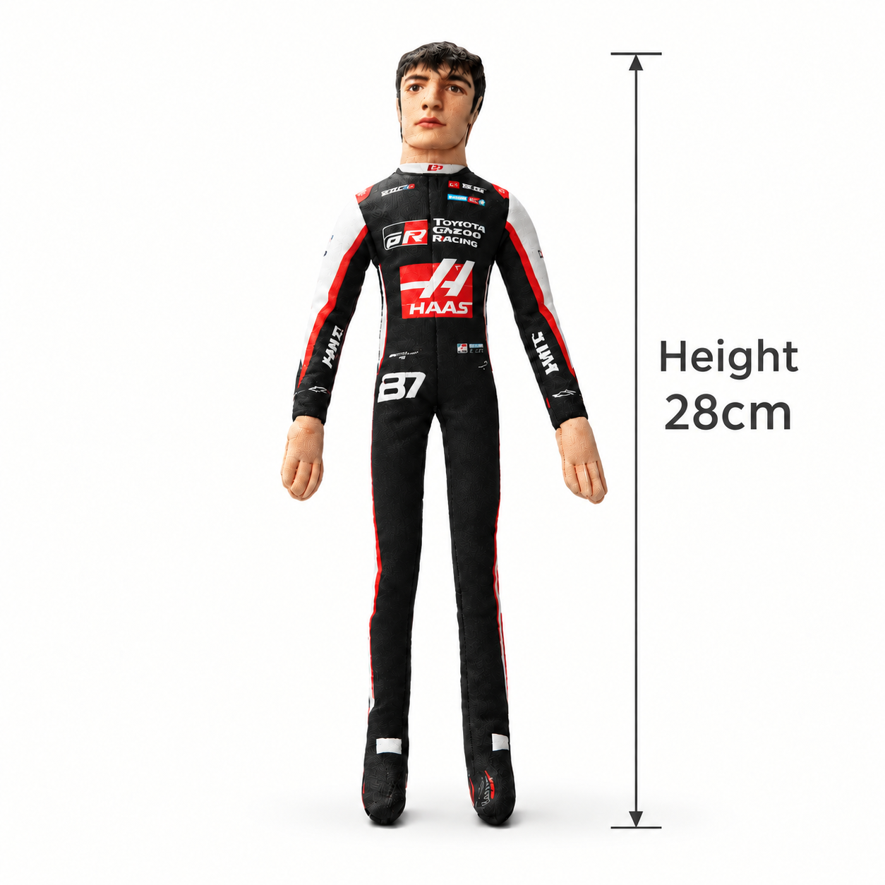 Formula 1 Racer Printed Fabric Plush Doll, Collectible Stuffed Toy, Fun Home Display Collectible Souvenir for F1 Enthusiasts