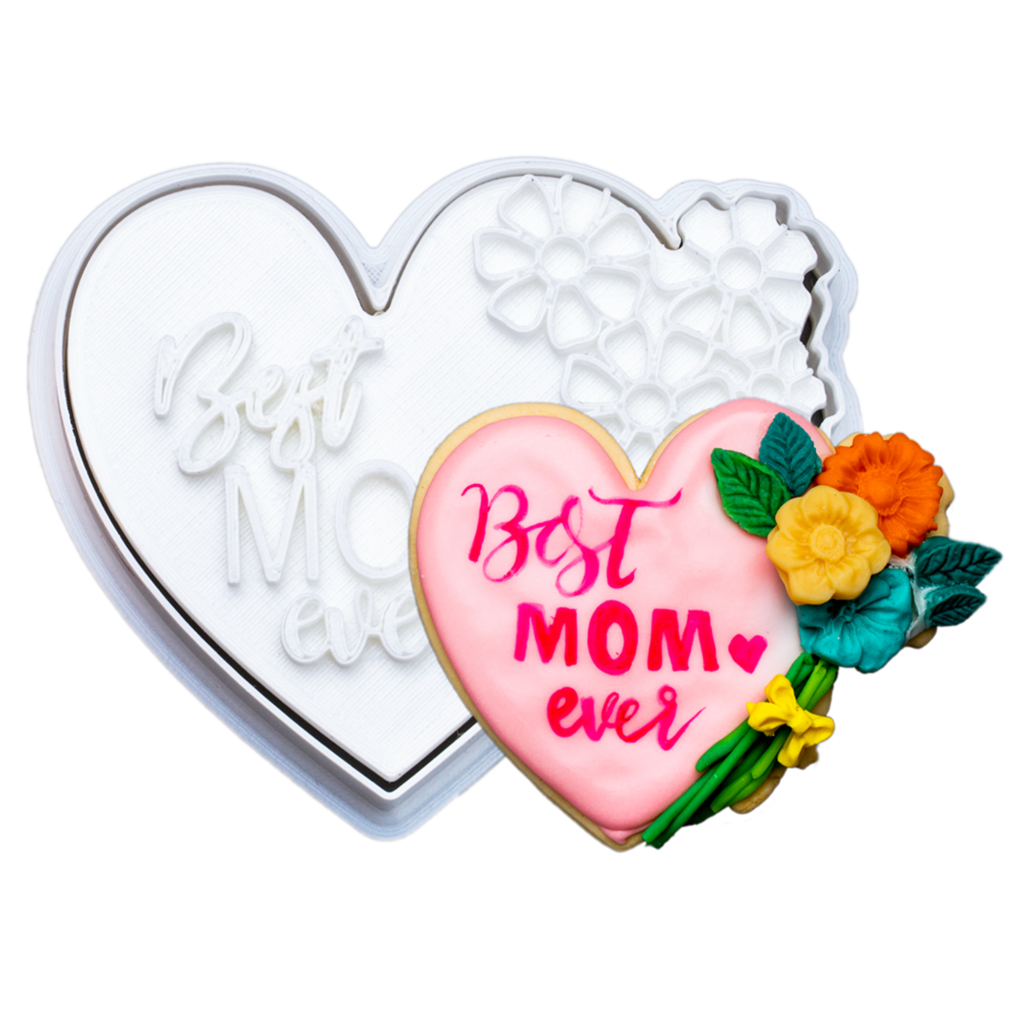 Mother's Day Cookie Cutters Cookie Stamp Cookie Molds Home Cookie Cutters Gift for Mom