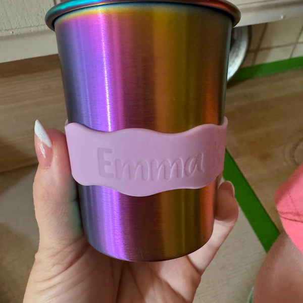 Personalized Silicone Bottle Bands Custom Name Labels for Kids Baby Bottles Sippy Cups Water Bottles & Tumblers gift for kids