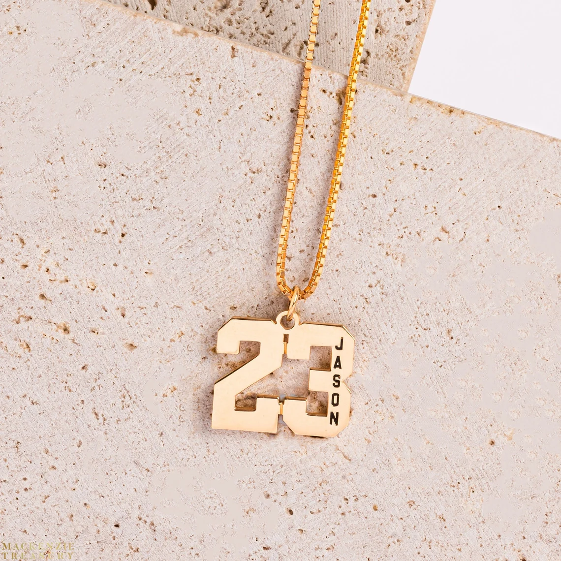 Personalized Number Necklace with Name Number Baseball Necklace Custom Basketball Number in Box Chain Sport Jewelry Gift For Kid