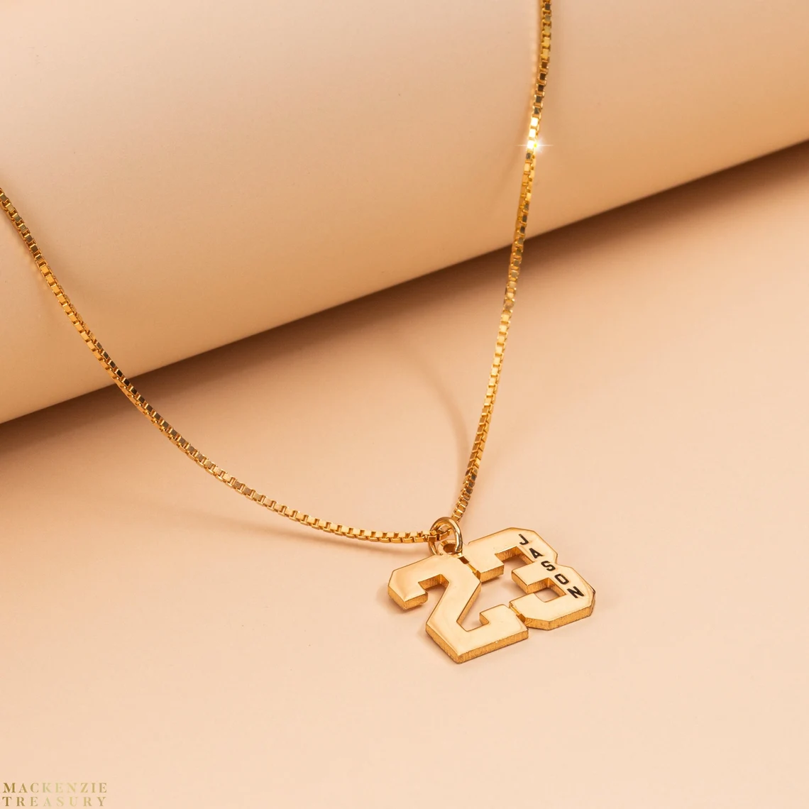 Personalized Number Necklace with Name Number Baseball Necklace Custom Basketball Number in Box Chain Sport Jewelry Gift For Kid