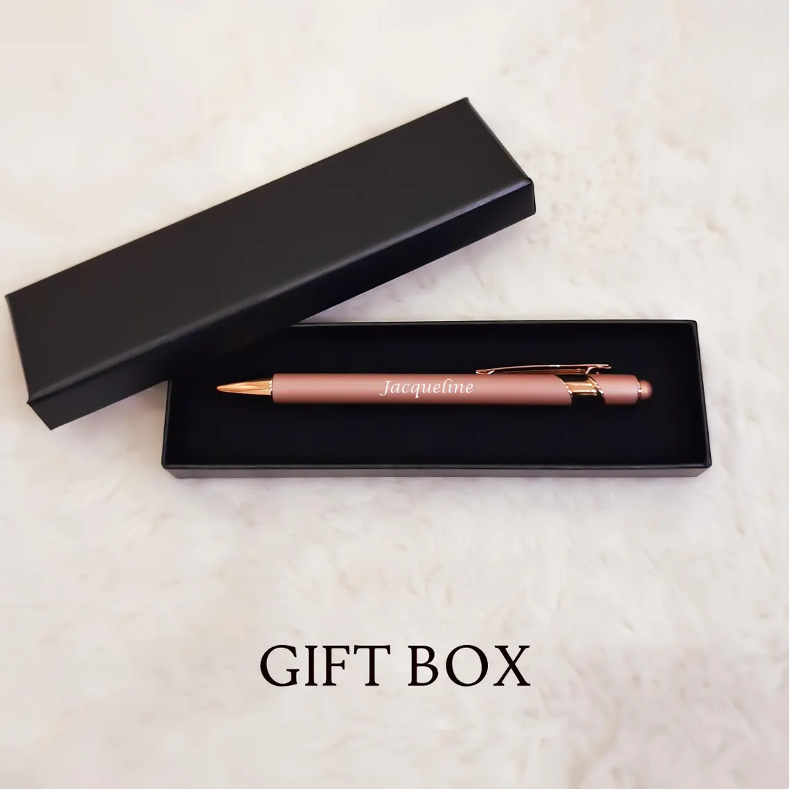 Personalized Rose Gold Pen Engraved pens for Teachers and students work Colleague stocking filler friends and family custom gift