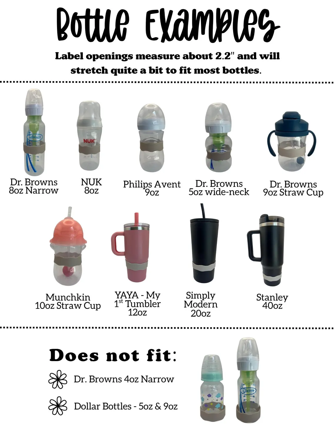 Personalized Silicone Bottle Bands Custom Name Labels for Kids Baby Bottles Sippy Cups Water Bottles & Tumblers gift for kids